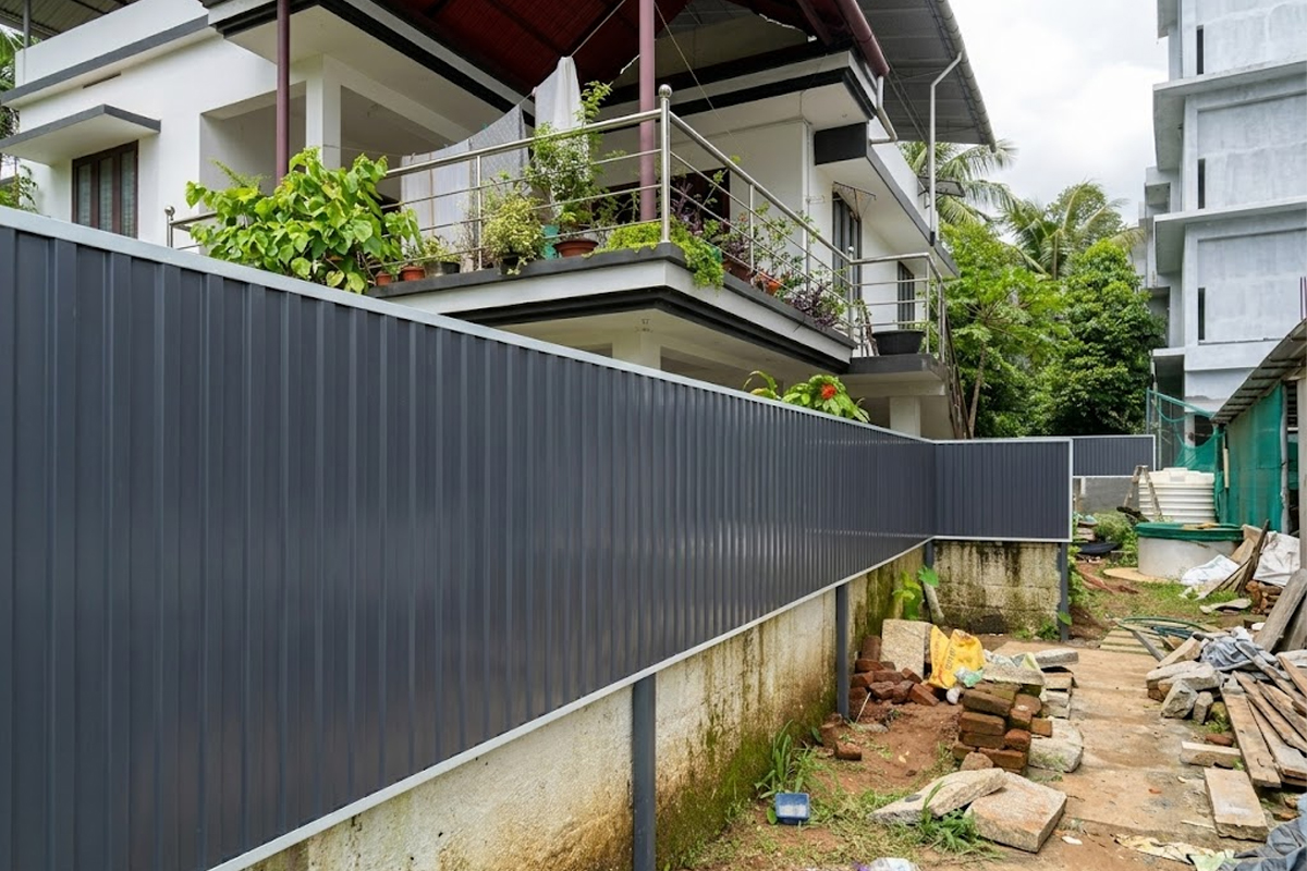 Roofing and cladding sheet fencing