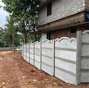Concrete boundary wall fencing
